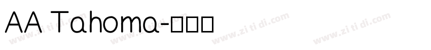AA Tahoma字体转换